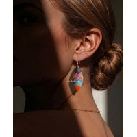 Hand Painted Wooden Earrings